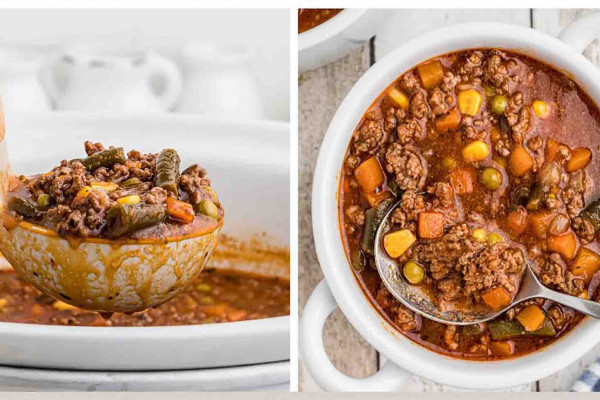 Slow Cooker Hamburger Soup Recipe