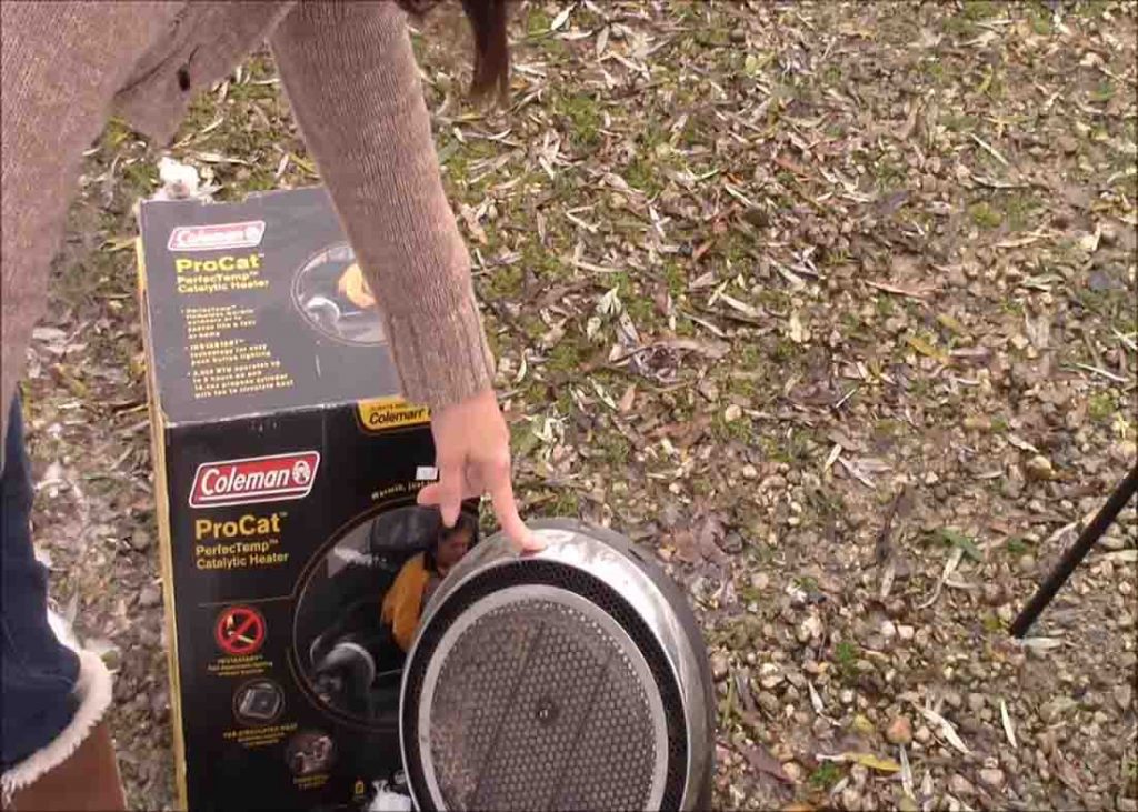 Using a camping heater as alternative house heater during blackouts