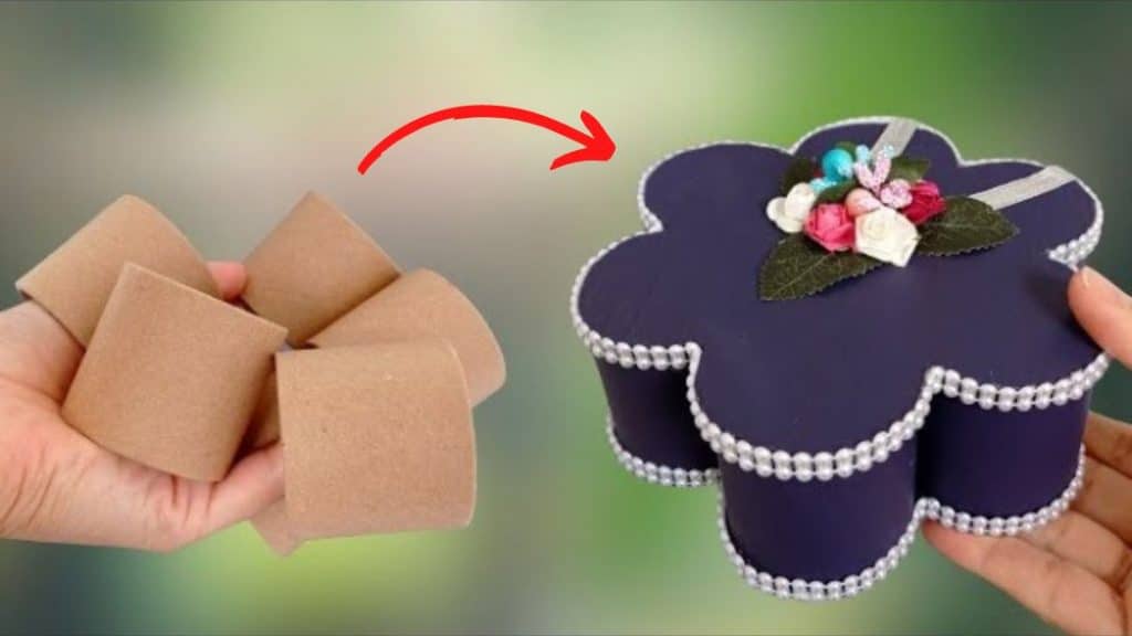 DIY Flower Storage From Cardboard Box