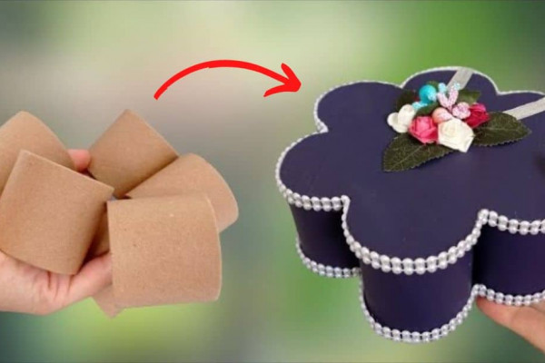 DIY Flower Storage From Cardboard Box