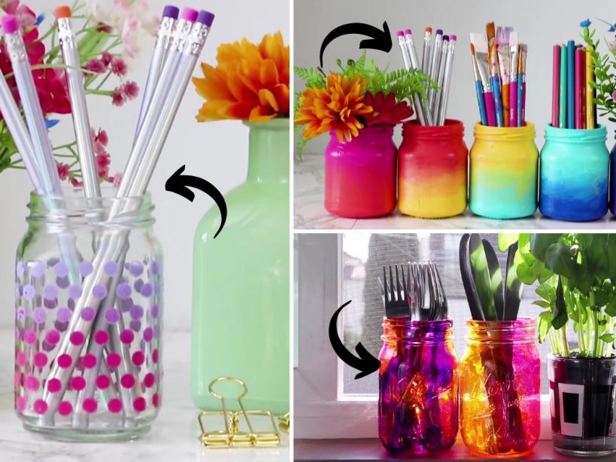 Perfectly Painted Mason Jars From The Inside Easy DIY Tutorial