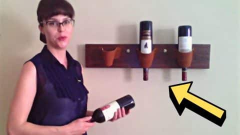 Easy DIY Repurposed Inverted Wine Rack Tutorial | DIY Joy Projects and Crafts Ideas