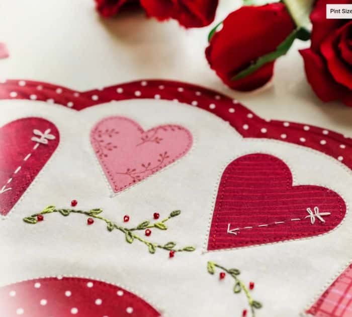 Easy Heart Table Topper Sewing Tutorial