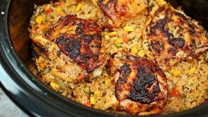 Easy Slow Cooker Chicken & Rice Recipe