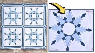Easy Snowflake Quilt Tutorial - DIY Joy