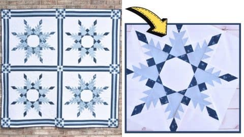 Easy Snowflake Quilt Tutorial | DIY Joy Projects and Crafts Ideas