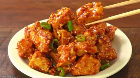 Easy Sweet & Spicy Crispy Fried Tofu Recipe | DIY Joy Projects and Crafts Ideas