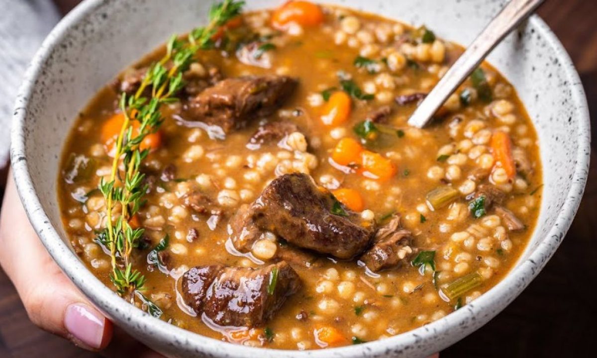 Beef Barley Soup Recipe (Easy & Hearty)