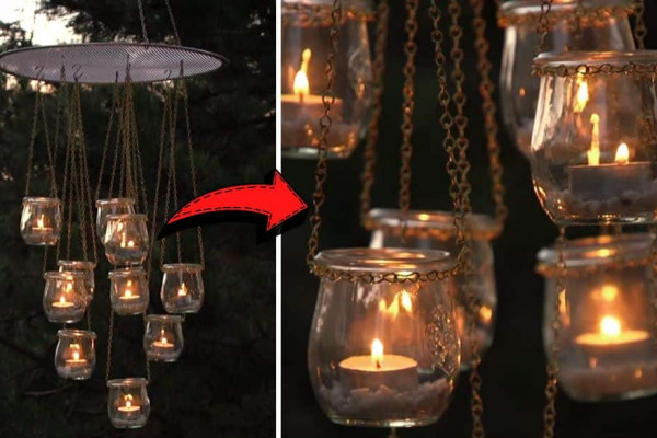 How To Make DIY Hanging Lantern Using Empty Jars