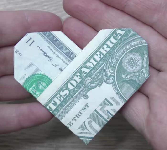 How To Make DIY Money Heart Origami