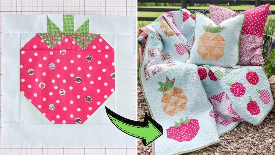 How To Sew A Strawberry Quilt Block - DIY Joy