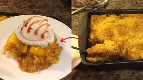 How to Make Peach Cobbler Dump Cake | DIY Joy Projects and Crafts Ideas