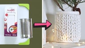 How to Make a Chunky Knit Planter from a Tin Can