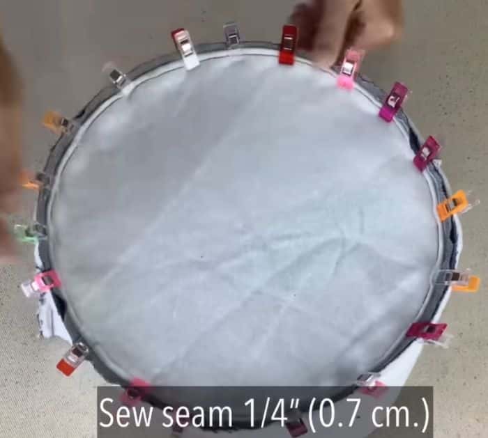How to Sew a Circle Tray from Old Denim and Fabrics Project