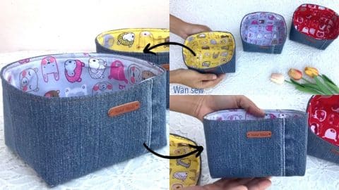 How to Sew a Denim Box | DIY Joy Projects and Crafts Ideas