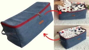 How to Sew a Large Suitcase From Old Jeans