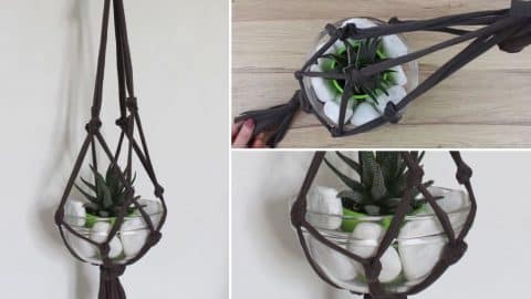 How to Upcycle a T-shirt Into a Hanging Planter | DIY Joy Projects and Crafts Ideas