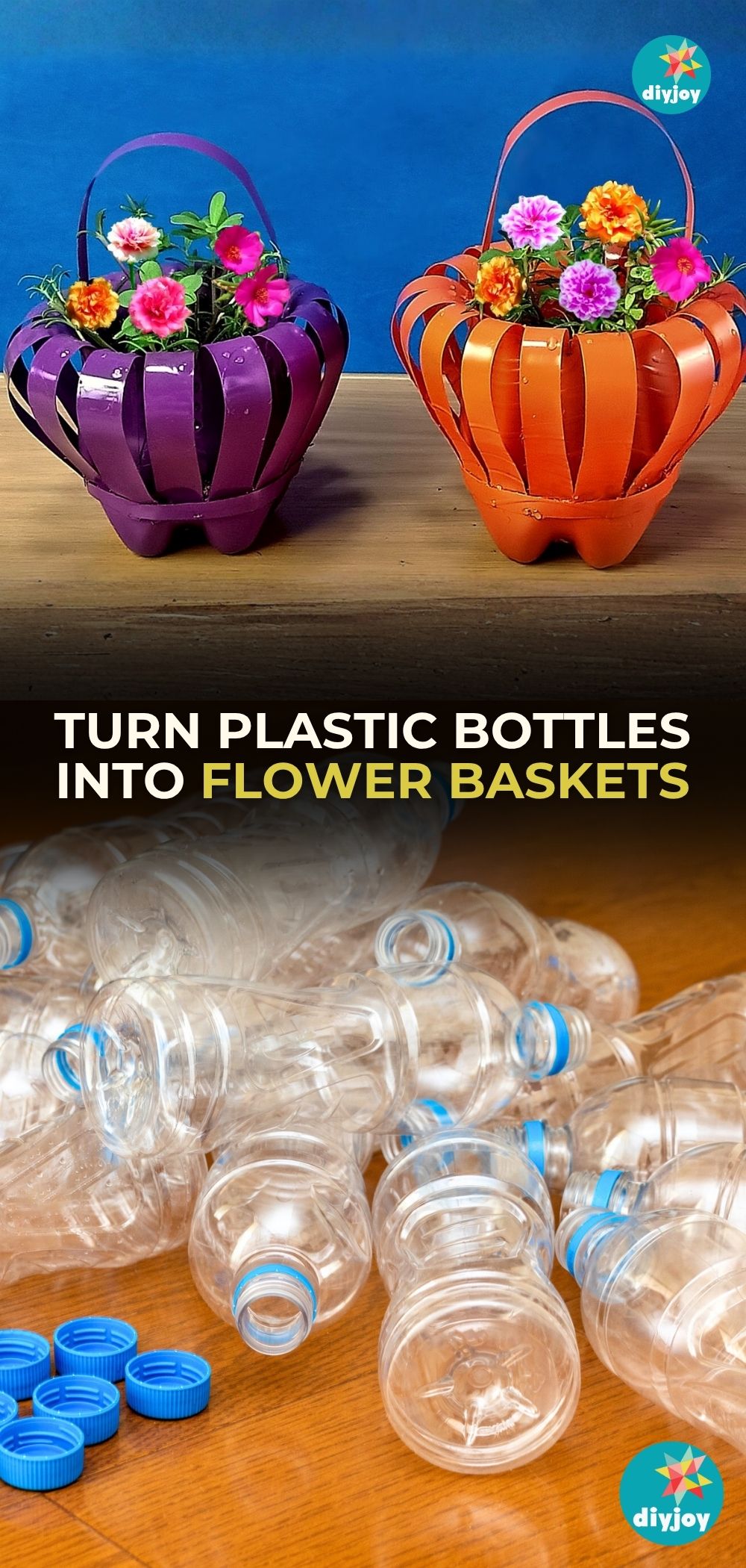 Plastic Bottles Flower Baskets