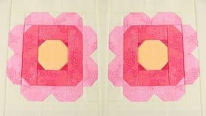 Quilt-As-You-Go Retro Flower Block