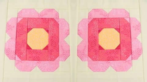 Quilt-As-You-Go Retro Flower Block | DIY Joy Projects and Crafts Ideas