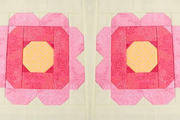 Quilt As You Go Retro Flower Block