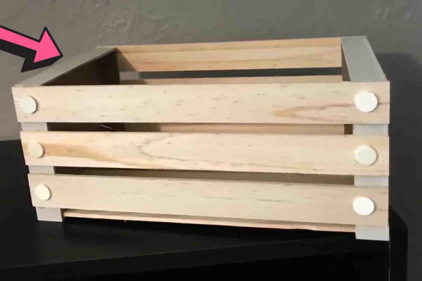 DIY Dollar Tree All Wood Milk Crate Tutorial