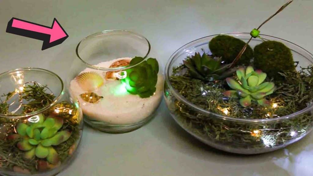 DIY Dollar Tree Light-Up Terrarium Tutorial
