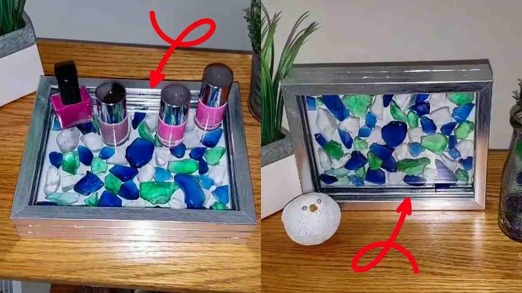 DIY Dollar Tree Sea Glass Tray Tutorial