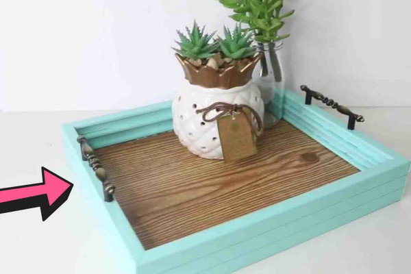 Dollar Tree DIY Faux Wood Tray Tutorial