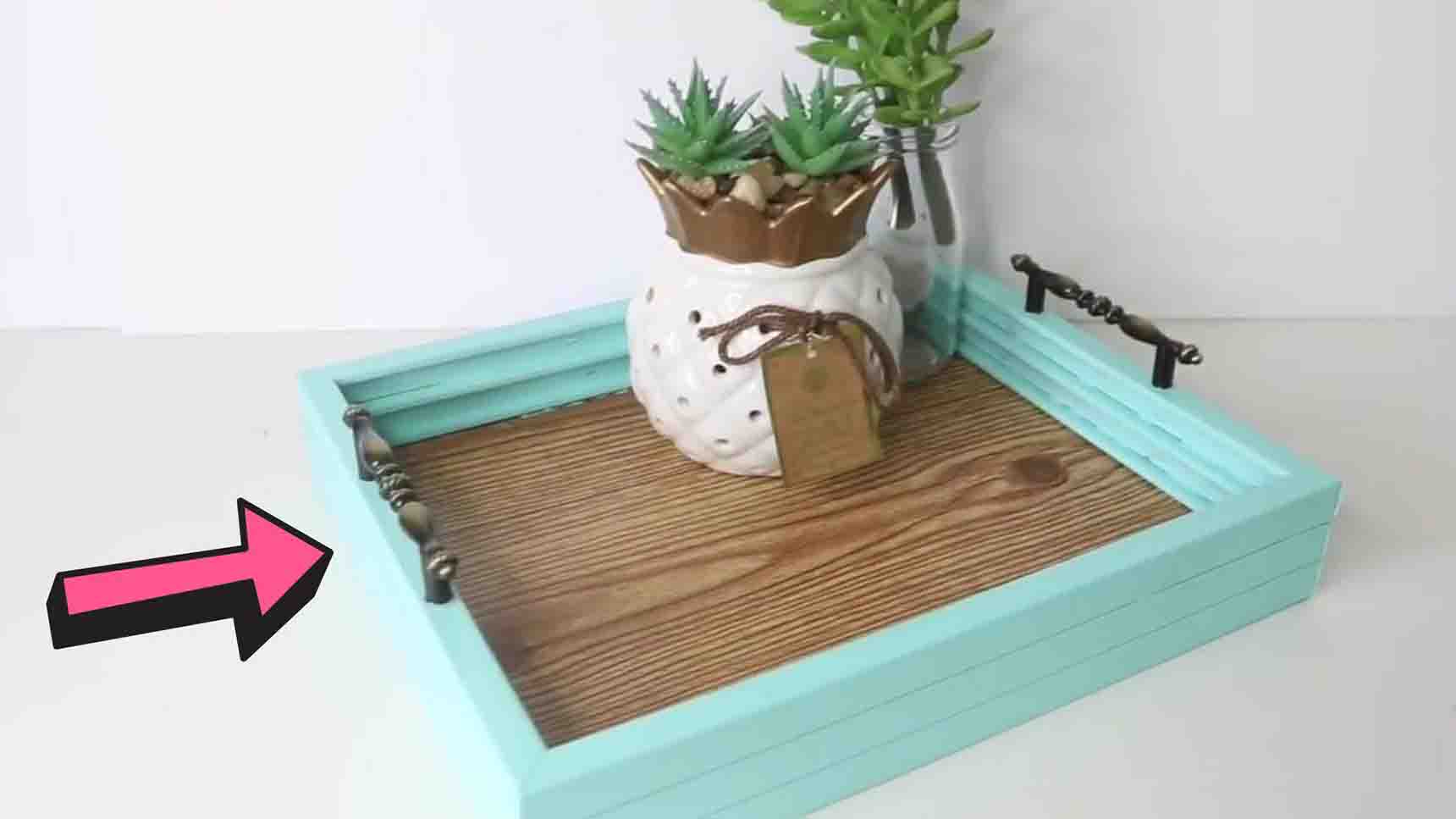 Dollar Tree DIY Faux Wood Tray | DIY Joy Projects and Crafts Ideas