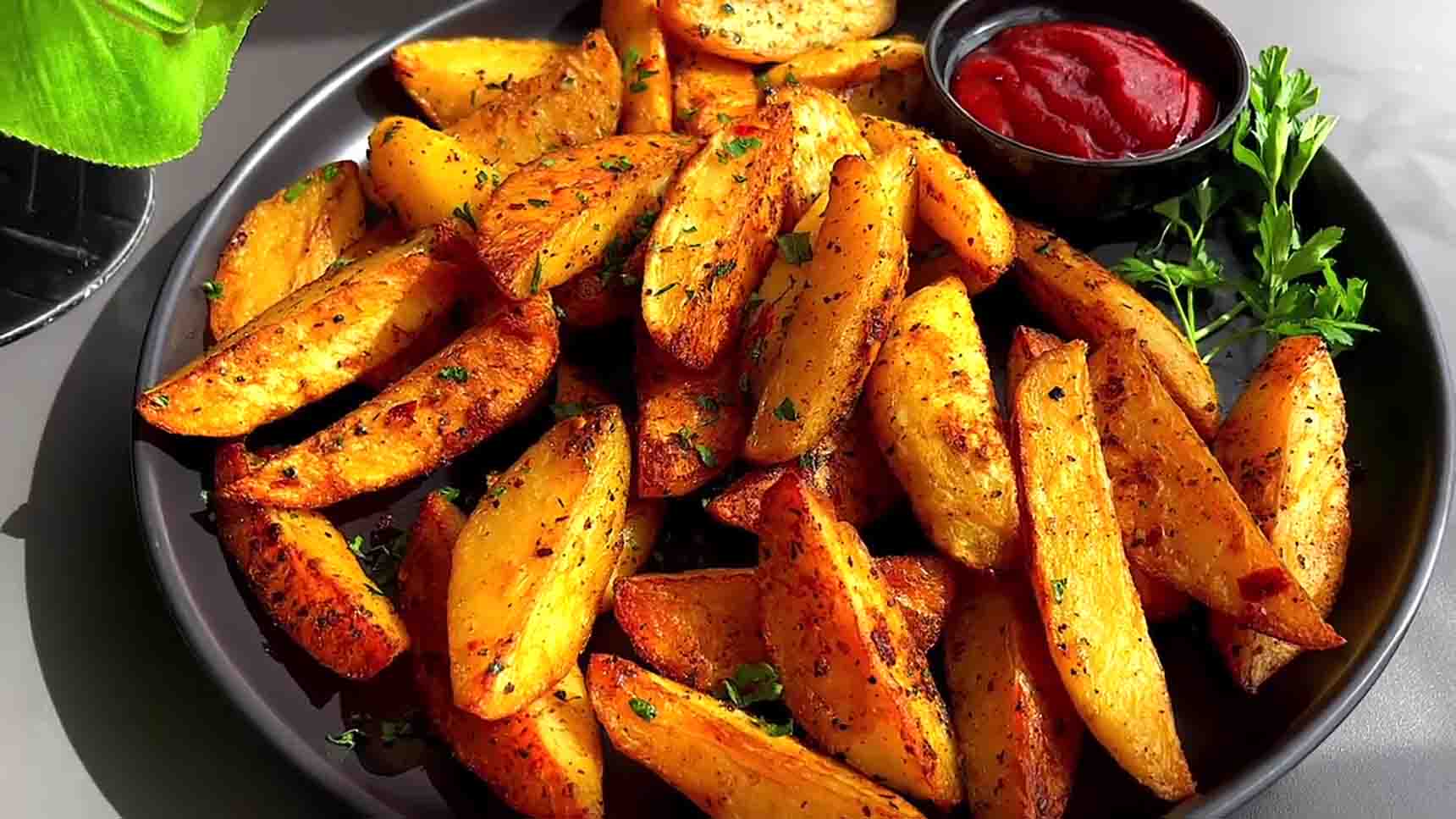 Easy Baked Potato Wedges Recipe