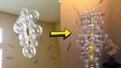 Easy DIY Bubble Chandelier Tutorial - DIY Joy