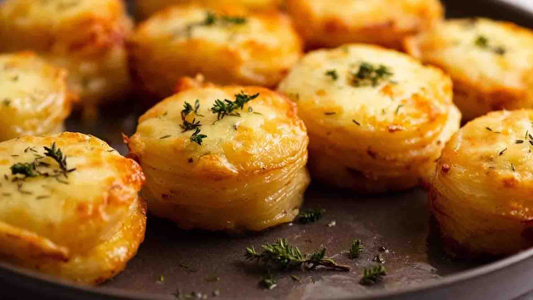 Mini Potato Gratin Stacks Recipe | DIY Joy Projects and Crafts Ideas