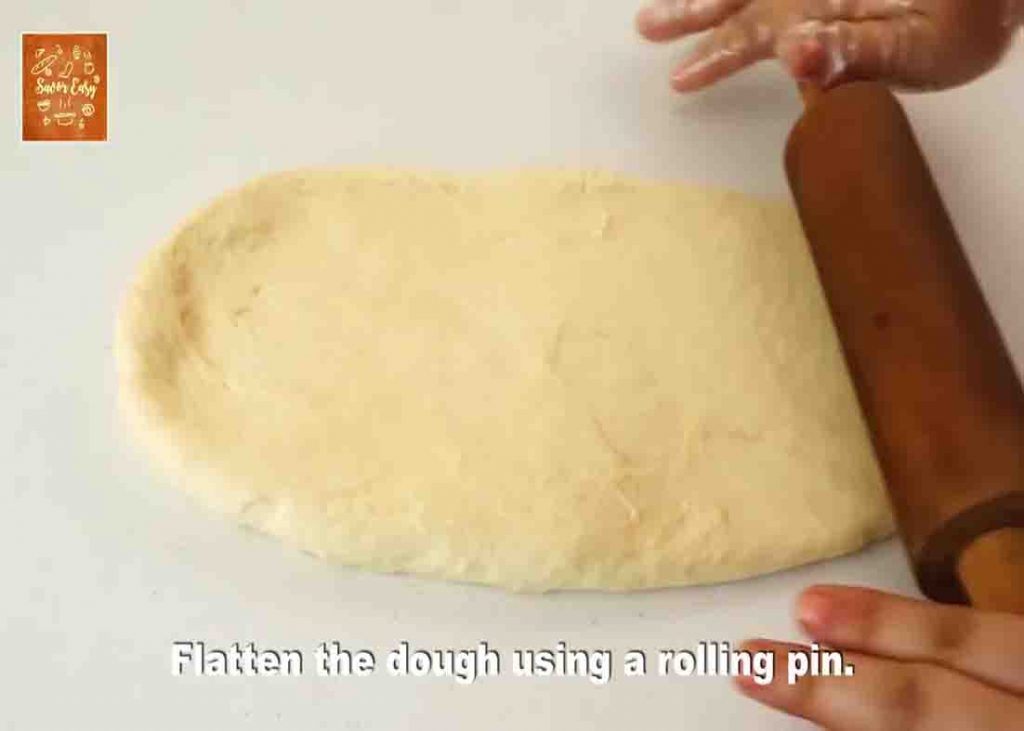 Rolling the milk bread dough