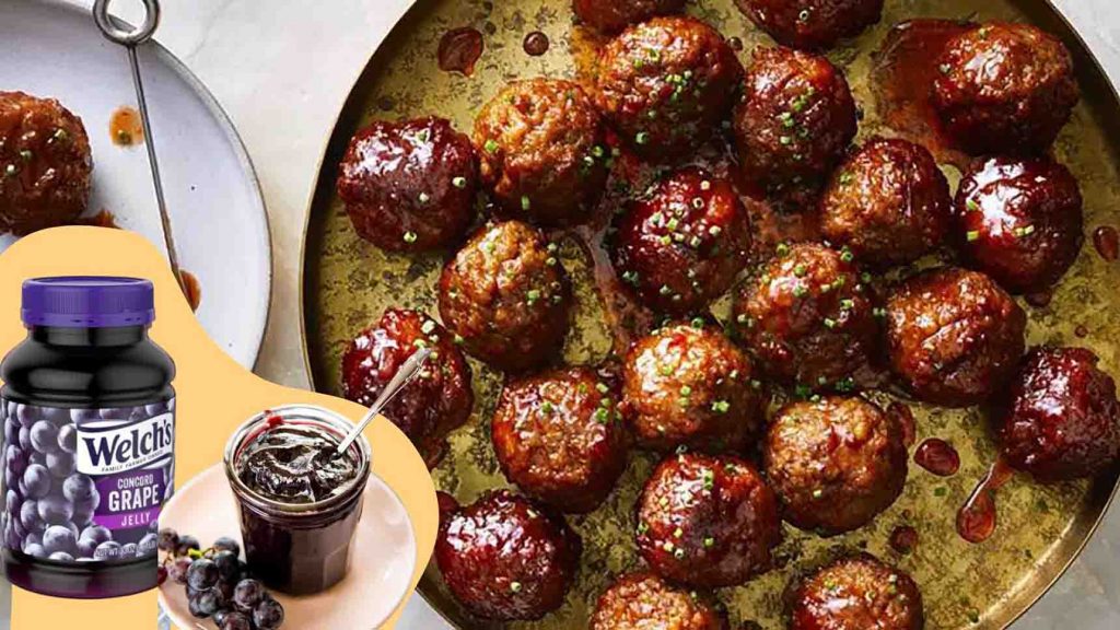 Old-School Slow Cooker Grape Jelly Meatballs Recipe