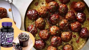 Old-School Slow Cooker Grape Jelly Meatballs