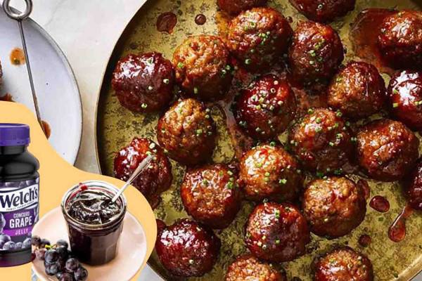 Old-School Slow Cooker Grape Jelly Meatballs Recipe