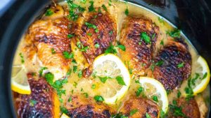 Slow Cooker Lemon Chicken Thighs Recipe