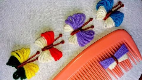 Butterfly Embroidery Trick Using a Comb | DIY Joy Projects and Crafts Ideas