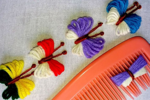Butterfly Embroidery Trick Using a Comb