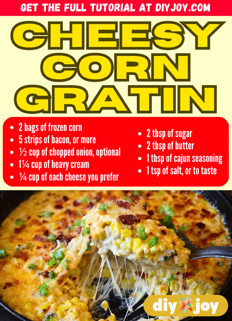 Skillet Cheesy Corn Gratin w/ Bacon Recipe
