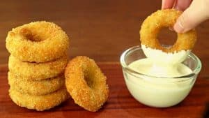 Crispy Chicken Donuts with Cheese Garlic Sauce Recipe