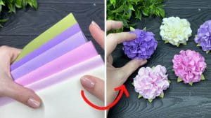 DIY Hydrangea Flowers From Foam Sheets