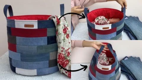 Denim Laundry Basket Tutorial | DIY Joy Projects and Crafts Ideas