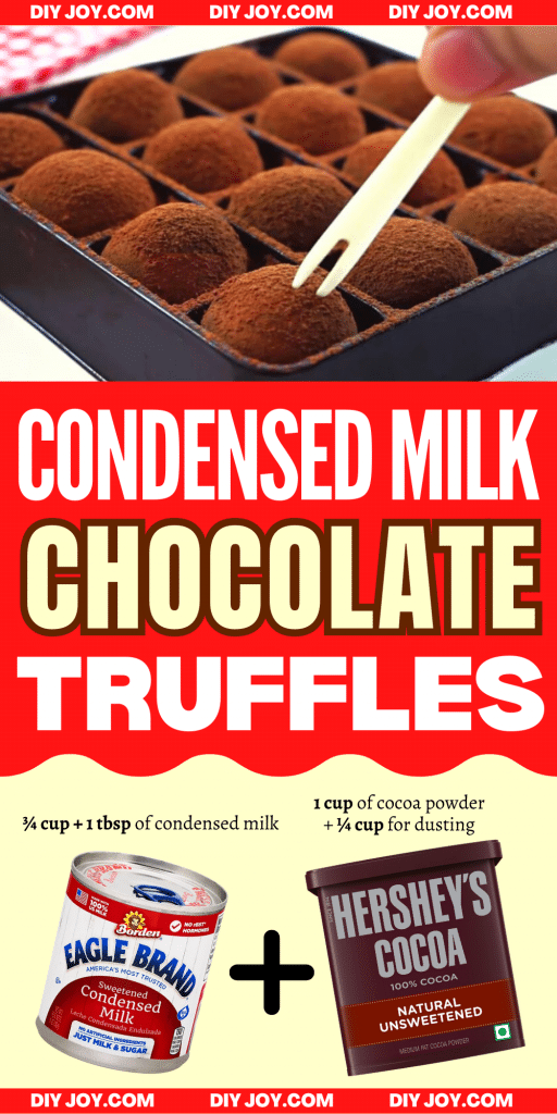 Easy 2Ingredient Condensed Milk Chocolate Truffles Recipe