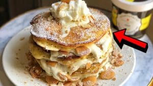 Easy Banana Pudding Pancake w/ Butter Syrup Recipe