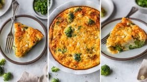 Easy Crustless Egg Pie With Broccoli and Cauliflower