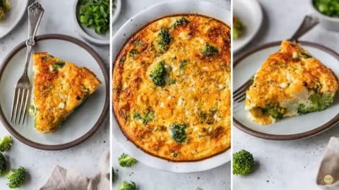 Easy Crustless Egg Pie With Broccoli and Cauliflower | DIY Joy Projects and Crafts Ideas