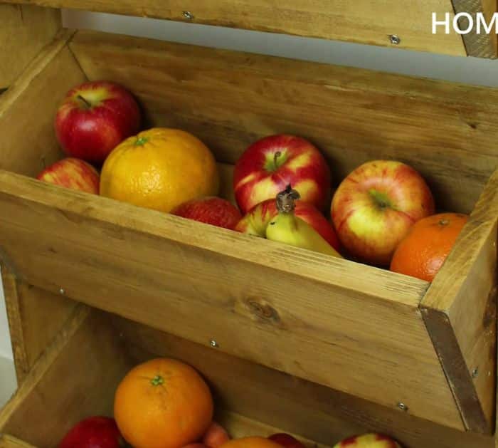 Easy DIY Market-Style Wooden Fruit Holder Tutorial