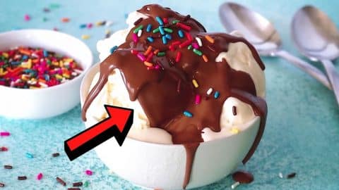 Easy 2-Ingredient Homemade Magic Chocolate Shell Recipe | DIY Joy Projects and Crafts Ideas